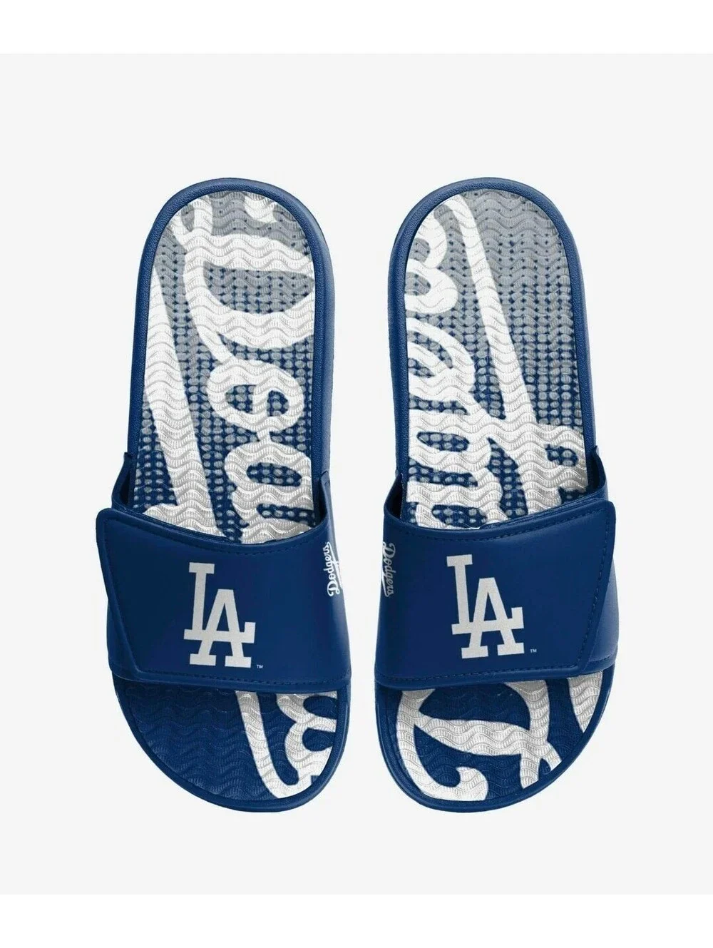 MLB Los Angeles Dodgers Slide Sandals Size Large 11-12 Blue